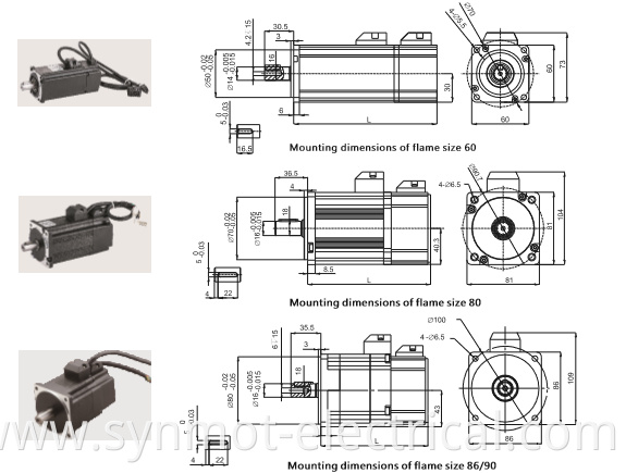 Synmot 200mm 25kW 141N.m 1700rpm Liquid cooling Synchronous AC servo motor